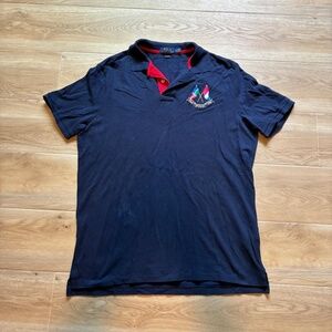 Polo Ralph Lauren Classic Fit Cross Flags Polo Shirt Men’s Large